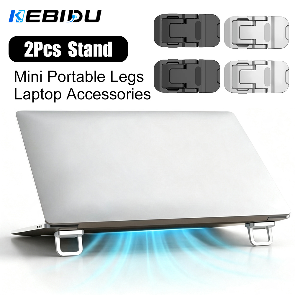Laptop Stand Riser - KEBIDU 2 Stück Mini Faltbarer Laptop-Ständer