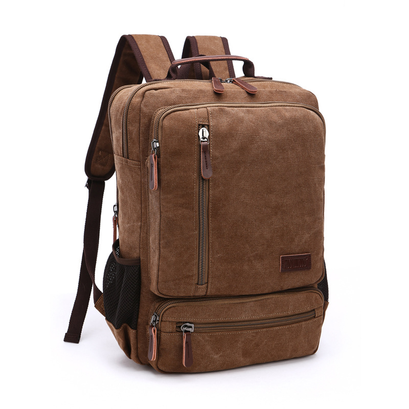 Laptop Accessories Travel Case - Vintage Canvas Rucksack für Herren, große