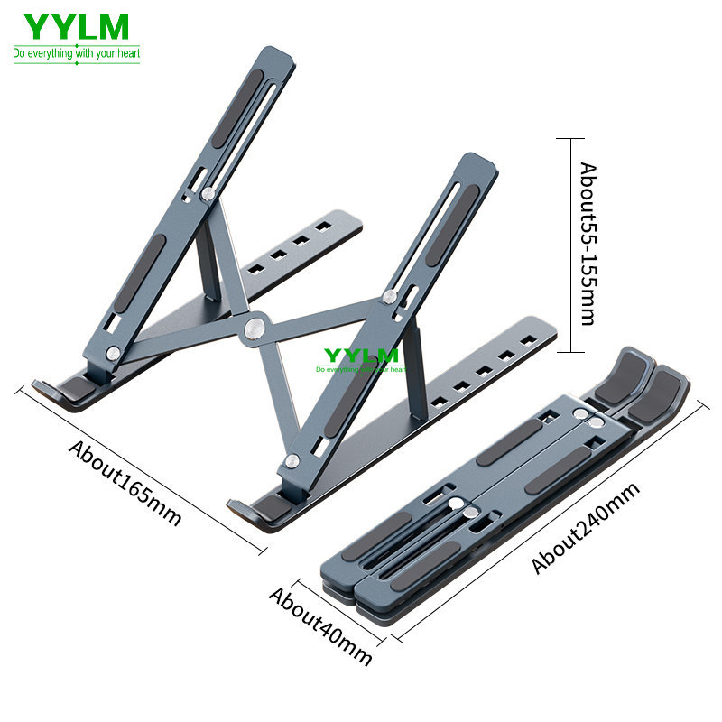 Laptop Stand Riser - YYLM N3 Tragbarer Laptop-Ständer, Aluminium, faltbarer