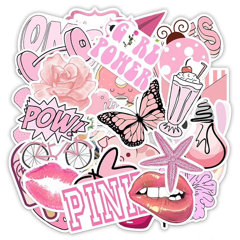 Laptop Accessories Girly - 50 Teile/paket Nette Cartoon VSCO Mädchen