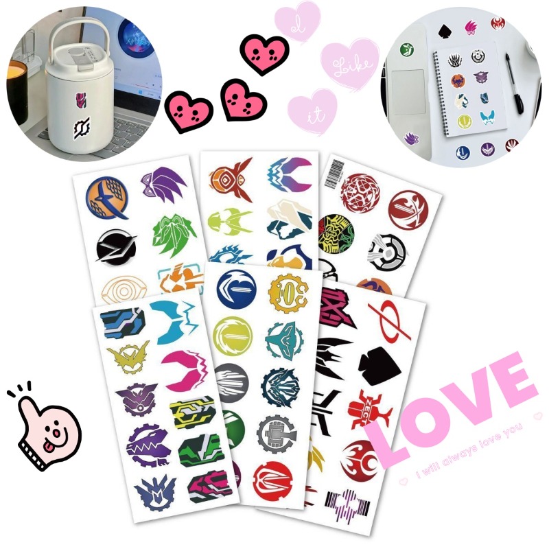 Laptop Accessories - 60 Blatt Kamen Rider Logo-Aufkleber, kreative