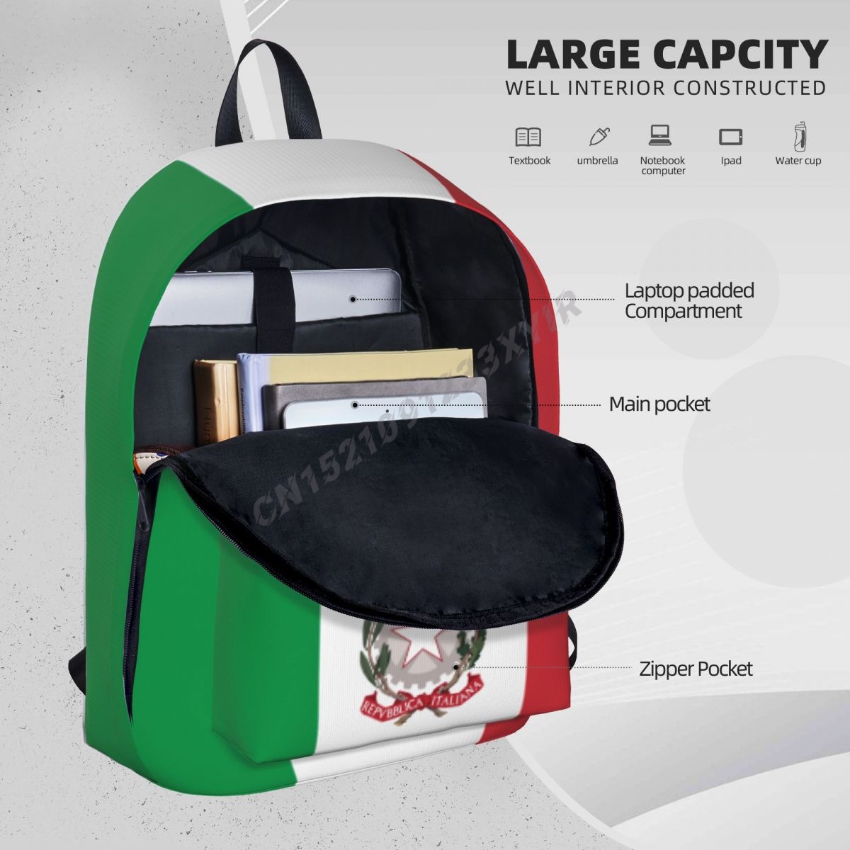 Unisex Rucksack Italien Flagge – Laptop Accessories Travel Case Bewertung und Preis