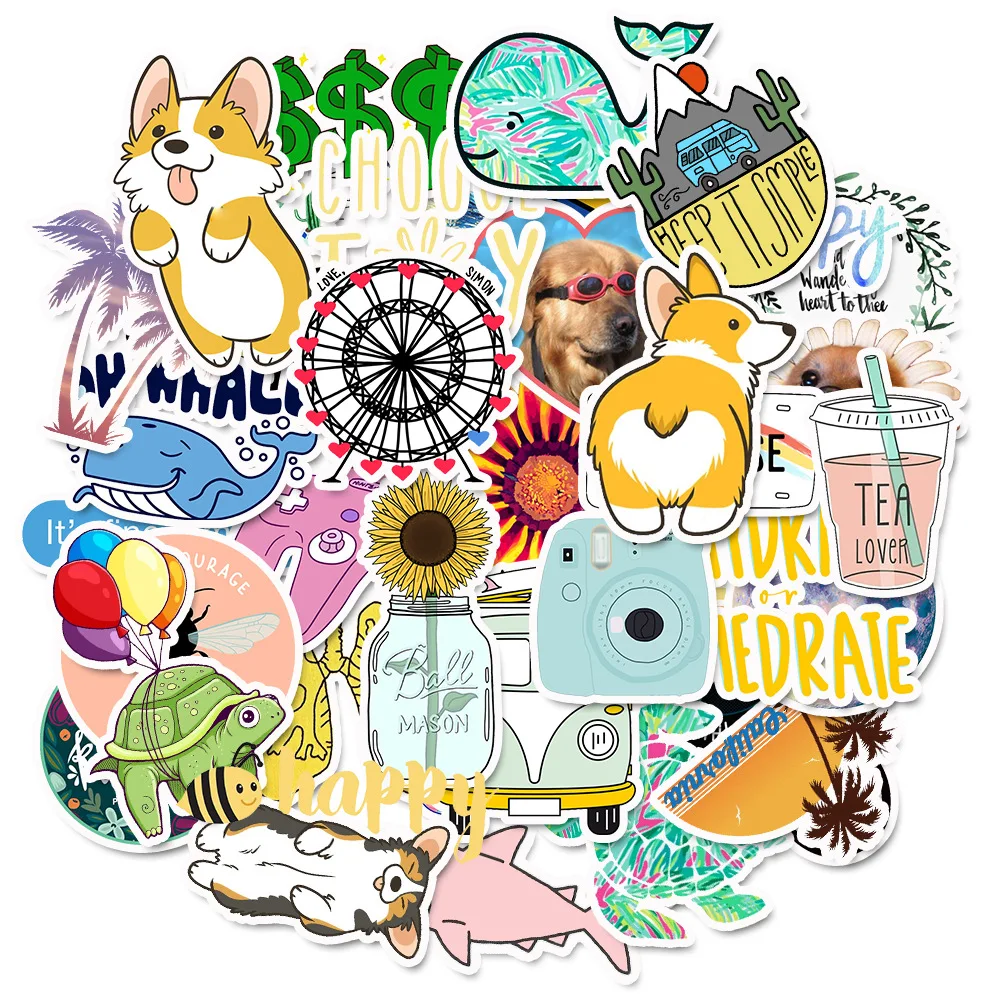 50 Teile/paket Nette Cartoon V – Laptop Accessories Girly Bewertung und Preis